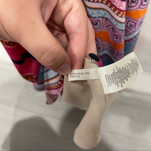 Eliza J Scarf Print Jersey & Crepe de Chine Maxi Dress New Size 0 - Picture 10 of 13